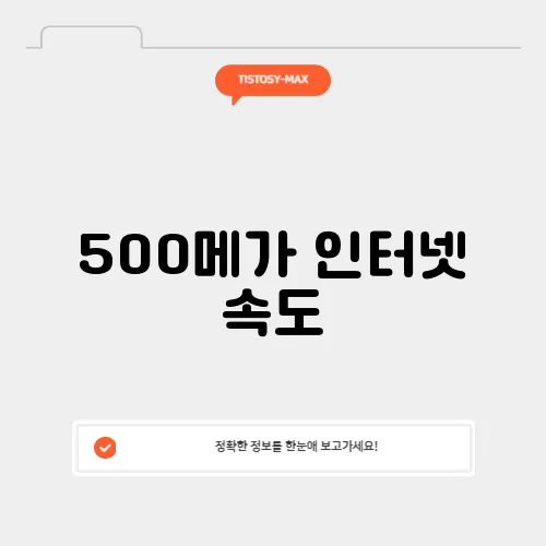 500메가 인터넷 속도