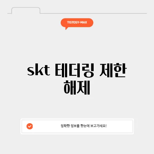 skt 테더링 제한 해제