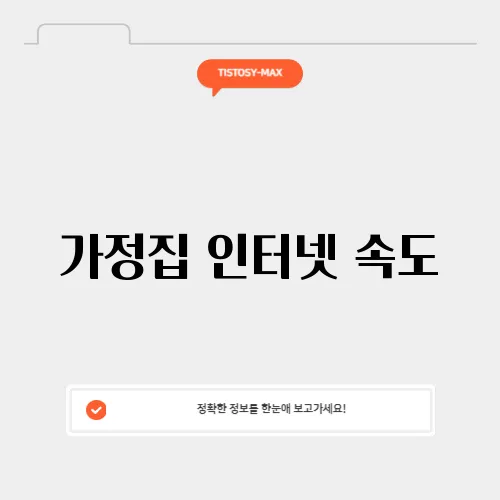 가정집 인터넷 속도