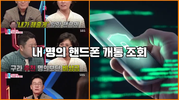 내 명의 핸드폰 개통 조회