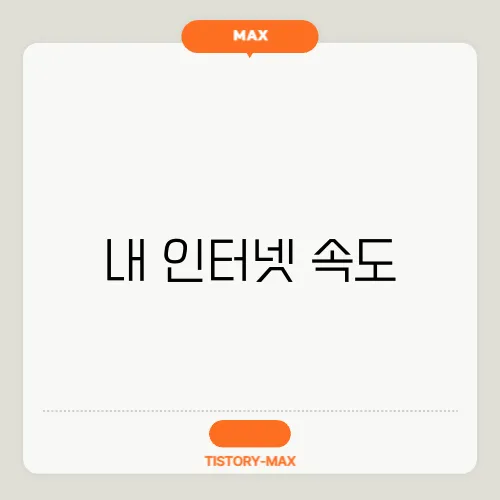 내 인터넷 속도
