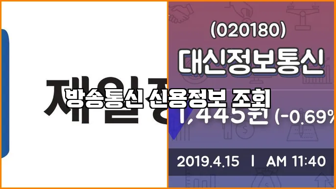 방송통신 신용정보 조회