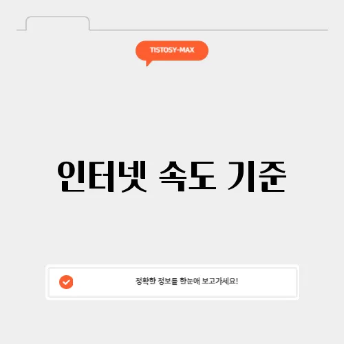 인터넷 속도 기준