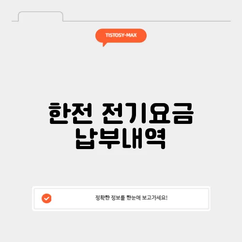 한전 전기요금 납부내역